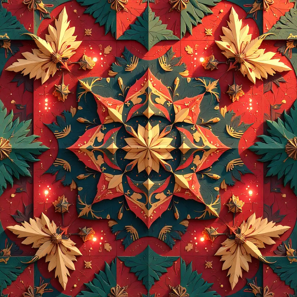 Geometric pattern holiday greeting card